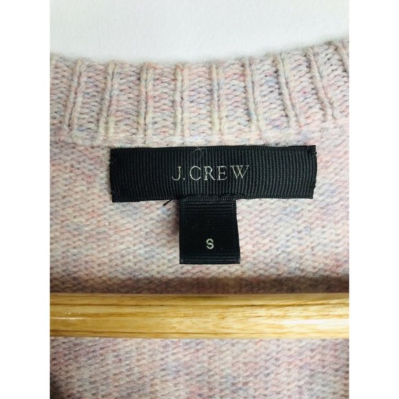 J. Crew Women's Small Pink Lavender 100% Wool Sweater with Full Side Zip - Picture 7 of 11